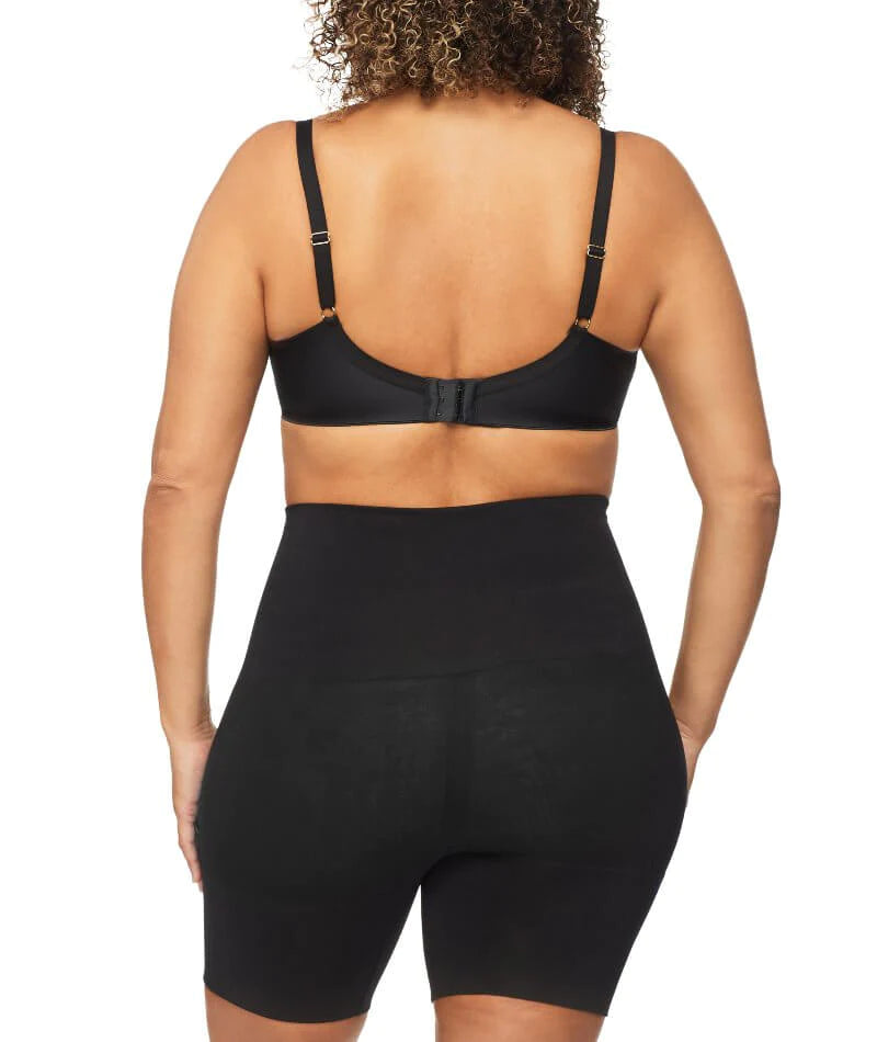 Nancy Ganz Bamboo Essentials Waisted Thigh Shaper Short - Black Shapewear