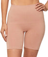 Nancy Ganz Bamboo Essentials Waisted Thigh Shaper Short - Mahogany Shapewear