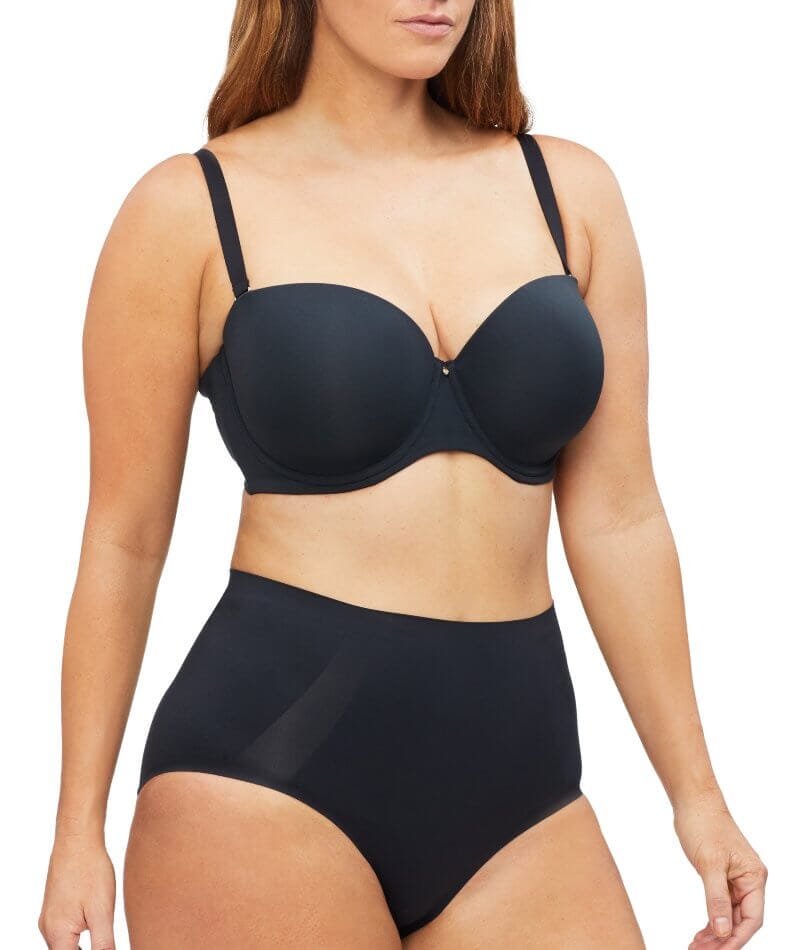 Nancy Ganz Body Define Strapless Full Cup Contour Bra - Black - Curvy Bras