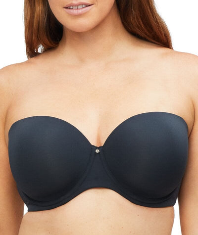 Nancy Ganz Body Define Strapless Full Cup Contour Bra - Black - Curvy Bras