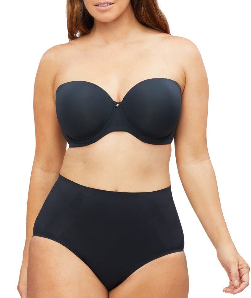 Nancy Ganz Body Define Strapless Full Cup Contour Bra - Black - Curvy Bras