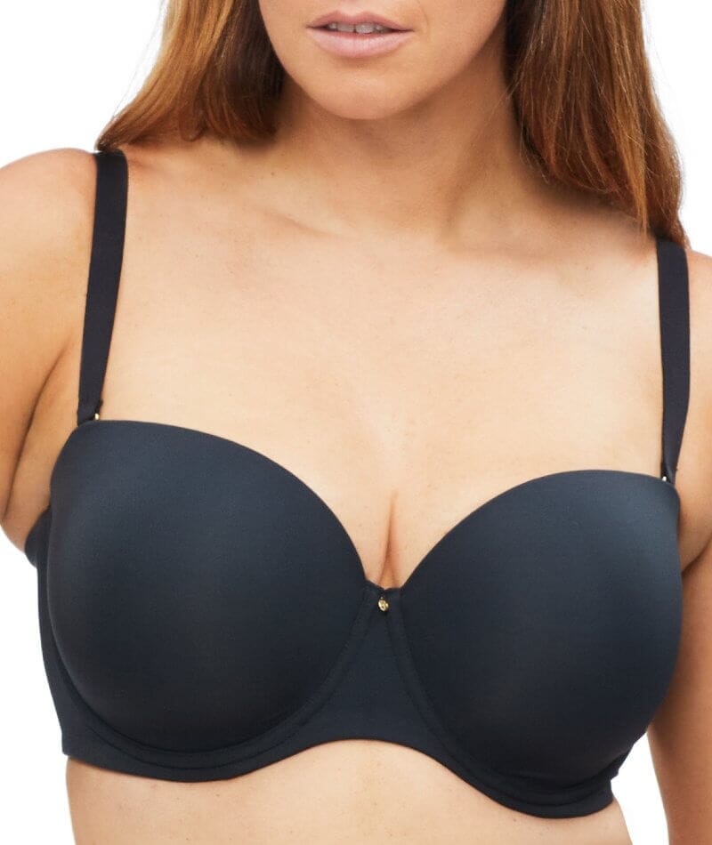 Nancy Ganz Body Define Strapless Full Cup Contour Bra - Black - Curvy Bras