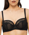 Nancy Ganz Jasmine Balconette Underwire Bra - Black Bras