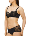 Nancy Ganz Jasmine Balconette Underwire Bra - Black Bras