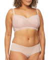 Nancy Ganz Revive Amelia Wire-free Lace Full Cup Bra - Rose Quartz Bras