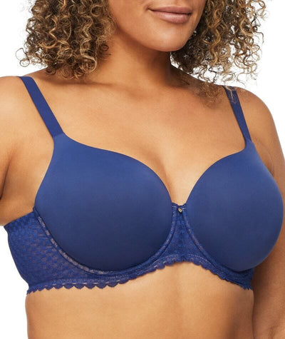 Nancy Ganz Revive Ava Lace Full Coverage Contour Bra - Blue Depths Bras