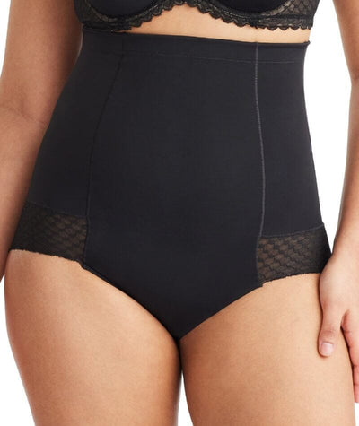 Nancy Ganz Revive Lace High Waisted Brief - Black Shapewear