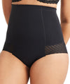 Nancy Ganz Revive Lace High Waisted Brief - Black Shapewear