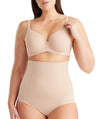 Nancy Ganz Revive Lace High Waisted Brief - Warm Taupe Shapewear