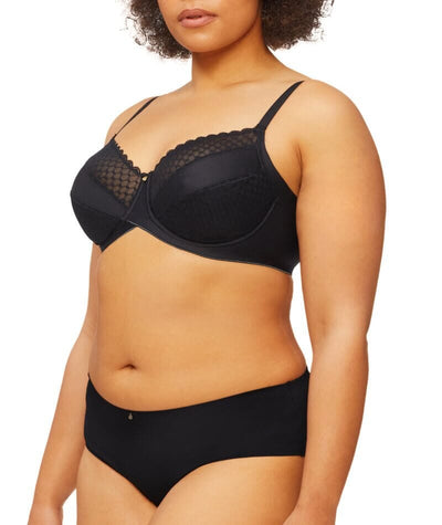 Nancy Ganz Revive Maya Underwire Lace Minimiser Bra - Black Bras