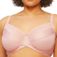 Nancy Ganz Revive Maya Underwire Lace Minimiser Bra - Rose Quartz