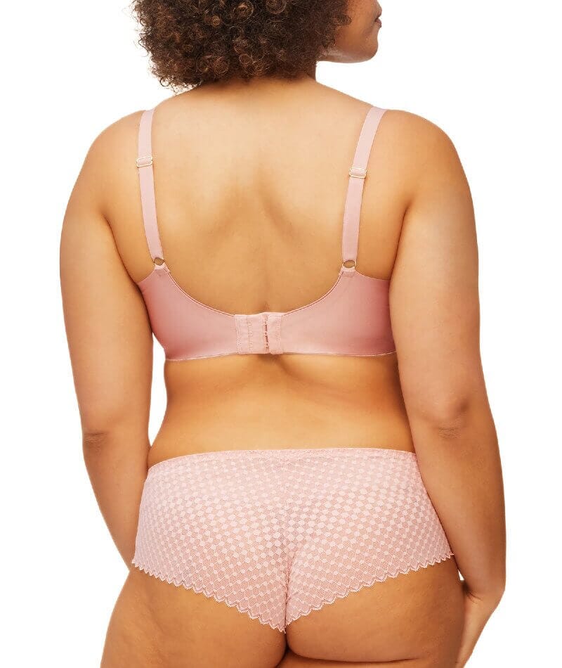 Nancy Ganz Revive Maya Underwire Lace Minimiser Bra - Rose Quartz Bras