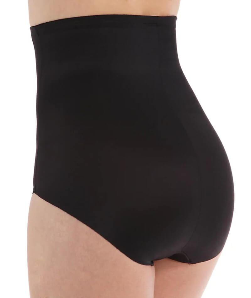 Women's Black High-Waist Shapewear Panty With Mesh and Boning | Be Wicked