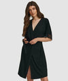 Oh!Zuza Lace Trim Robe - Black Sleep / Lounge