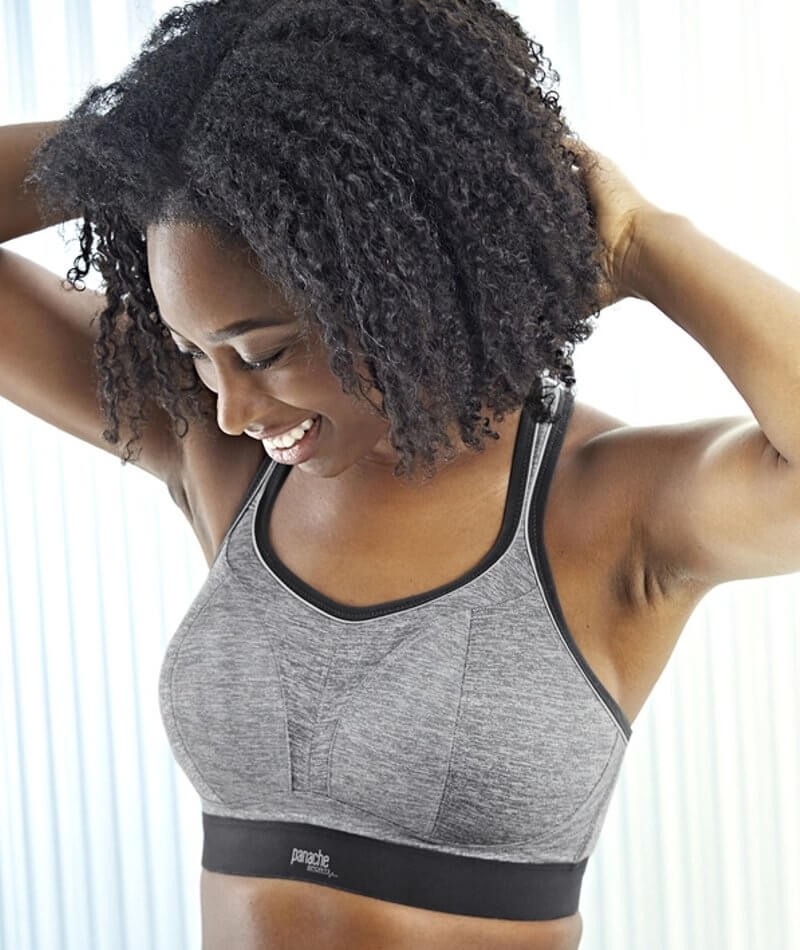 Panache Sport Wire-free Sports Bra - Charcoal Marle Bras 