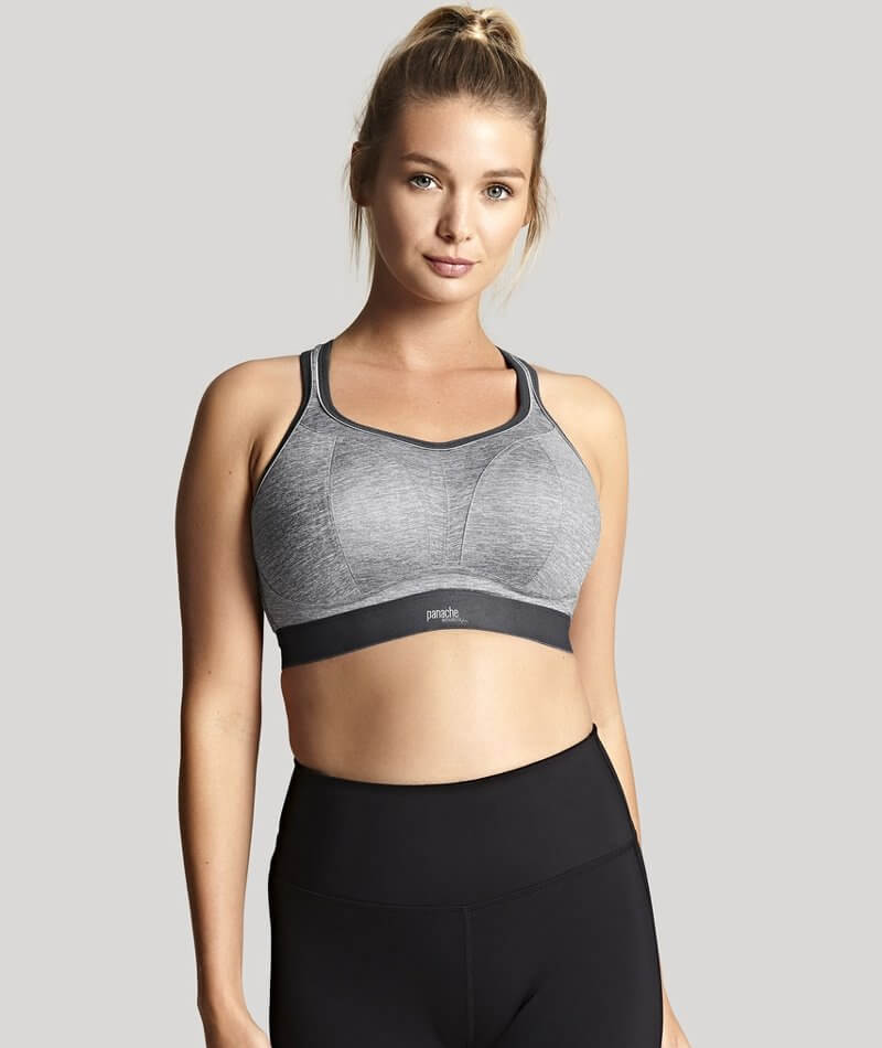 Panache Sport Wire-free Sports Bra - Charcoal Marle Bras 