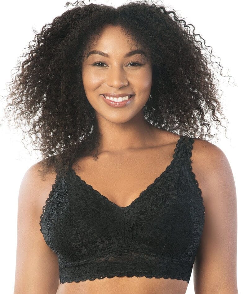 Parfait Adriana Wire-free Full Bust Lace Bralette - Black