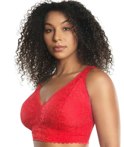 Parfait Adriana Wire-free Full Bust Lace Bralette - Racing Red Bras