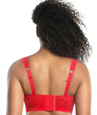 Parfait Adriana Wire-free Full Bust Lace Bralette - Racing Red - Curvy Bras