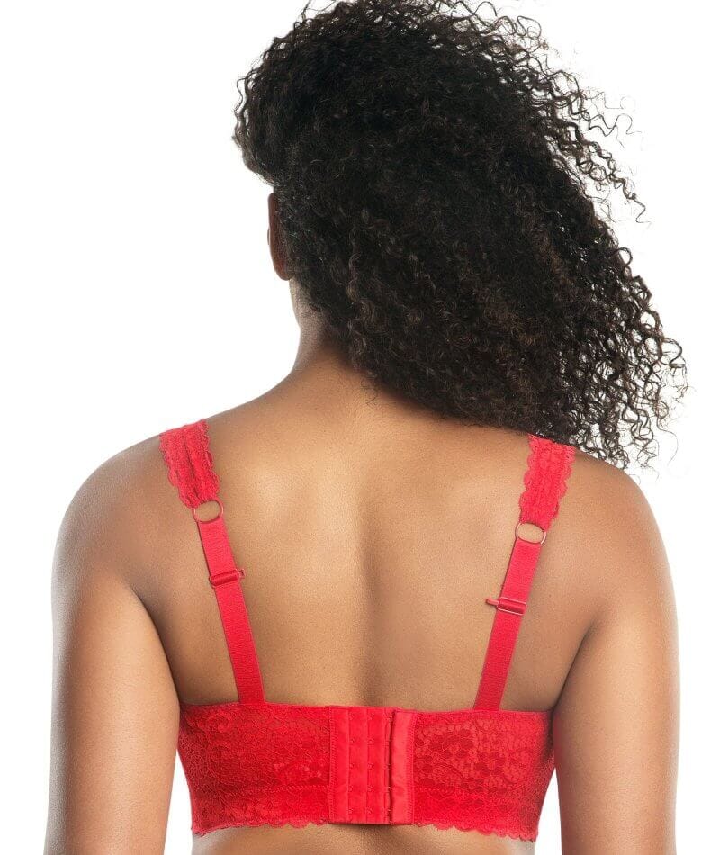 Parfait Adriana Wire-free Full Bust Lace Bralette - Racing Red