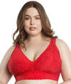 Parfait Adriana Wire-free Full Bust Lace Bralette - Racing Red Bras