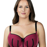 Parfait Charlotte Padded Underwired Bra - Black - Curvy Bras