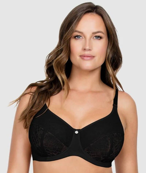 Parfait Enora Underwired Minimiser Bra Black Curvy Bras