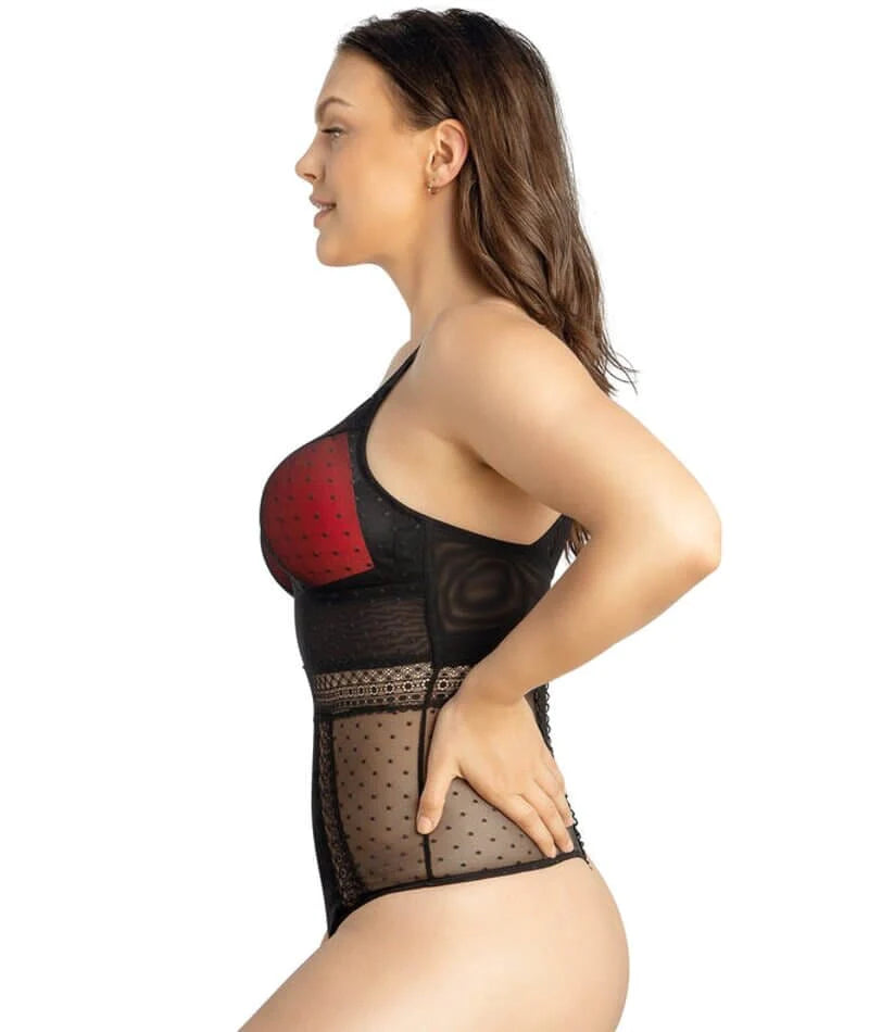 Parfait Mia Dot Bodysuit - Black Bras