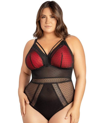 Parfait Mia Dot Plus Bodysuit - Black Bras