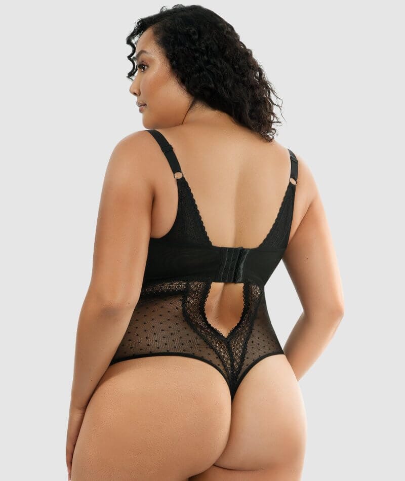 Parfait Mia Dot Plus Bodysuit - Black Bodysuits & Basques