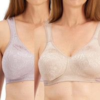 Playtex 18 Hour Ultimate Lift & Support Wire-Free Bra 2-Pack - Nude/Warm Steel