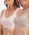 Playtex Comfort Revolution Contour Dot Wire-free 2 Pack Bra - Evening Blush/Gentle Peach Bras