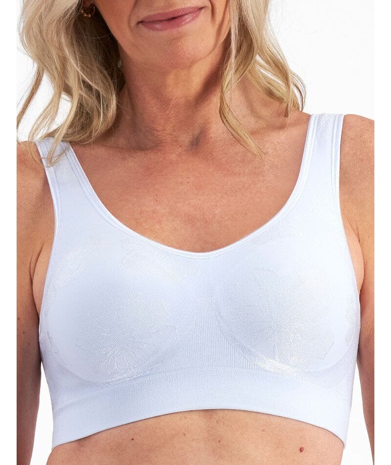 Playtex Comfort Revolution Contour Wire-free Bra - Blue Floral Bras