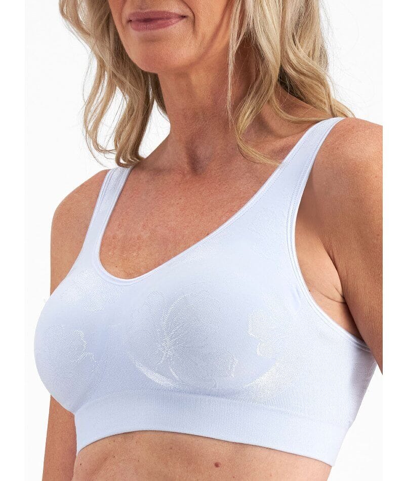 Playtex Comfort Revolution Contour Wire-free Bra - Blue Floral Bras