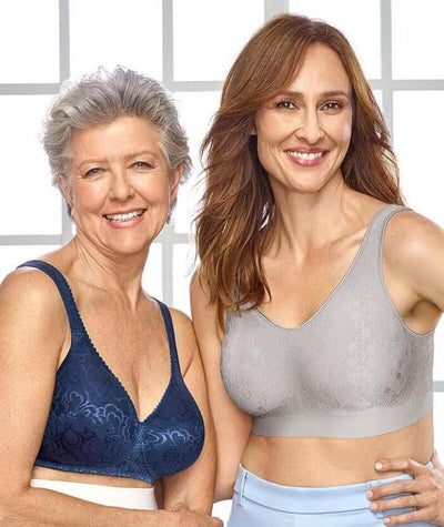 Playtex Comfort Revolution Contour Dot Wire Free Bra - Crystal Grey Bras