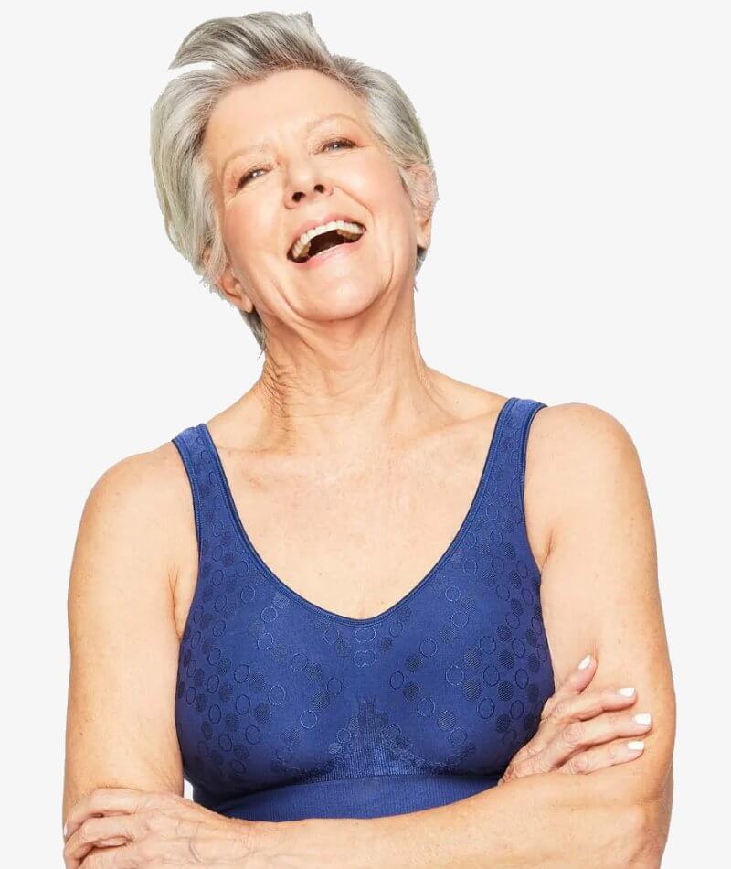 Playtex Comfort Revolution Contour Dot Wire Free Bra - In The Navy Bras 