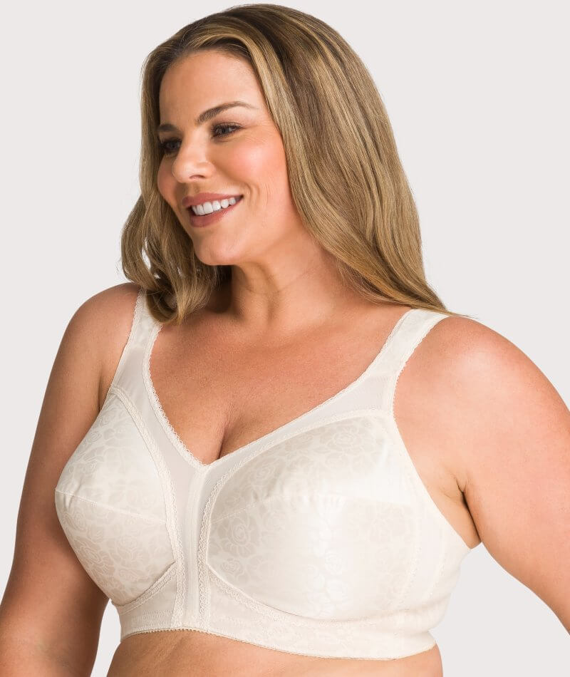 Playtex 18 Hour Ultimate Shoulder Comfort Wireless Bra Natural Beige 46DD  Women's