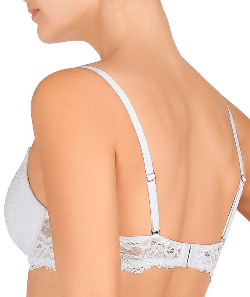 Pleasure State My Fit Lace FMO PushUp Plunge Bra White Curvy Bras
