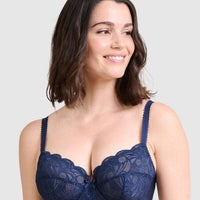 Sans Complexe Ariane Full Cup Underwired Lace  Bra - Marine Blue