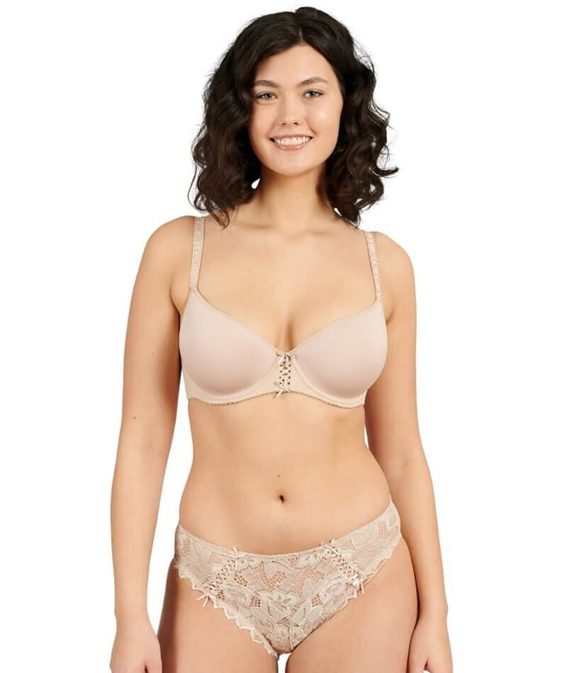Sans Complexe Arum Microfiber and Lace Hipster Brief - Skin