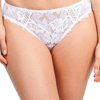 Sans Complexe Arum Microfiber and Lace Hipster Brief - White