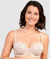 Sans Complexe Arum Underwired Balconette Lace Bra - Skin