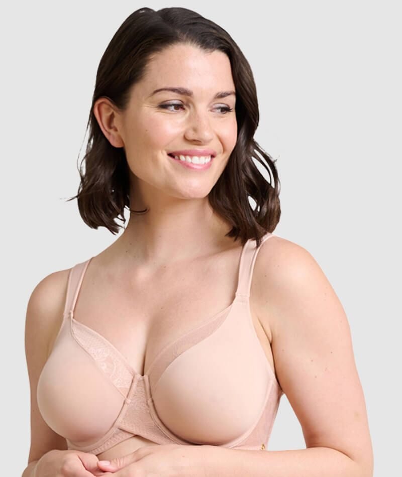 Sans Complexe Perfect Shape Wide Strap Underwired Minimiser Bra - Nude