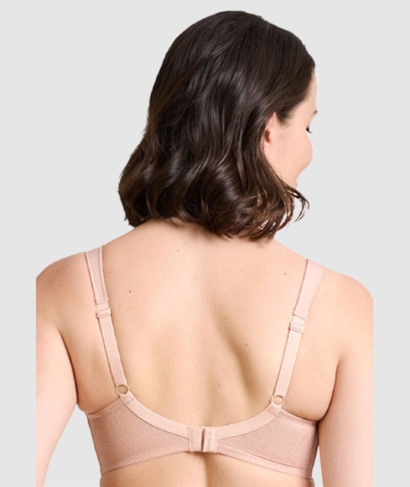 Sans Complexe Perfect Shape Wide Strap Underwired Minimiser Bra - Nude -  Curvy Bras