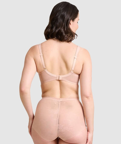 Sans Complexe Perfect Shape Wide Strap Underwired Minimiser Bra - Nude Bras