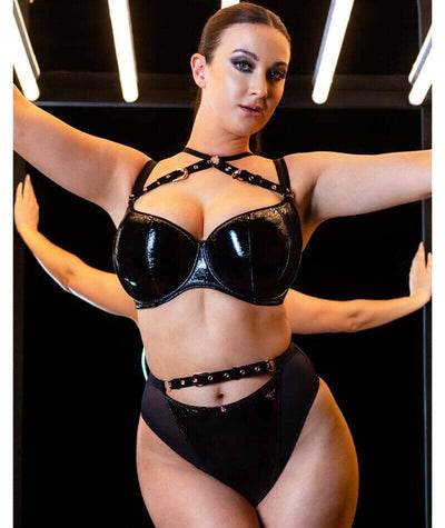 Scantilly Buckle Up Padded Half Cup Bra - Black Bras