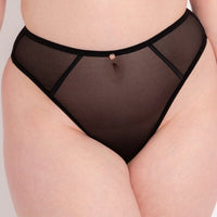 Scantilly Exposed High Waist Thong - Black