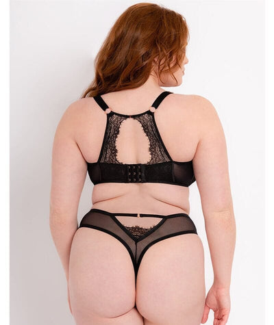 Scantilly Exposed High Waist Thong - Black Knickers