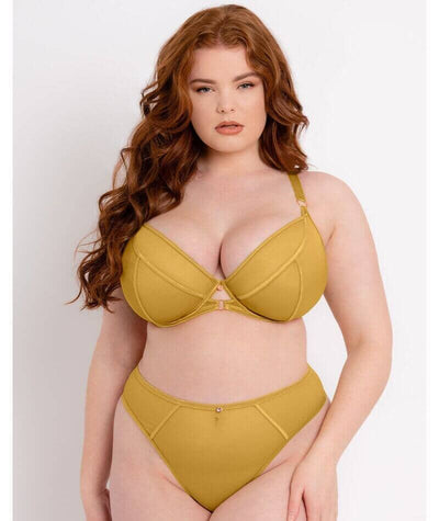 Scantilly Exposed High Waist Thong - Ochre Yellow Knickers