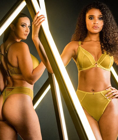 Scantilly Exposed High Waist Thong - Ochre Yellow Knickers